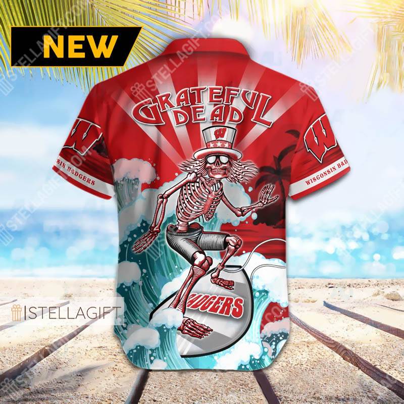 Limited Edition Grateful Dead Hawaiian Shirt for Wisconsin Badgers