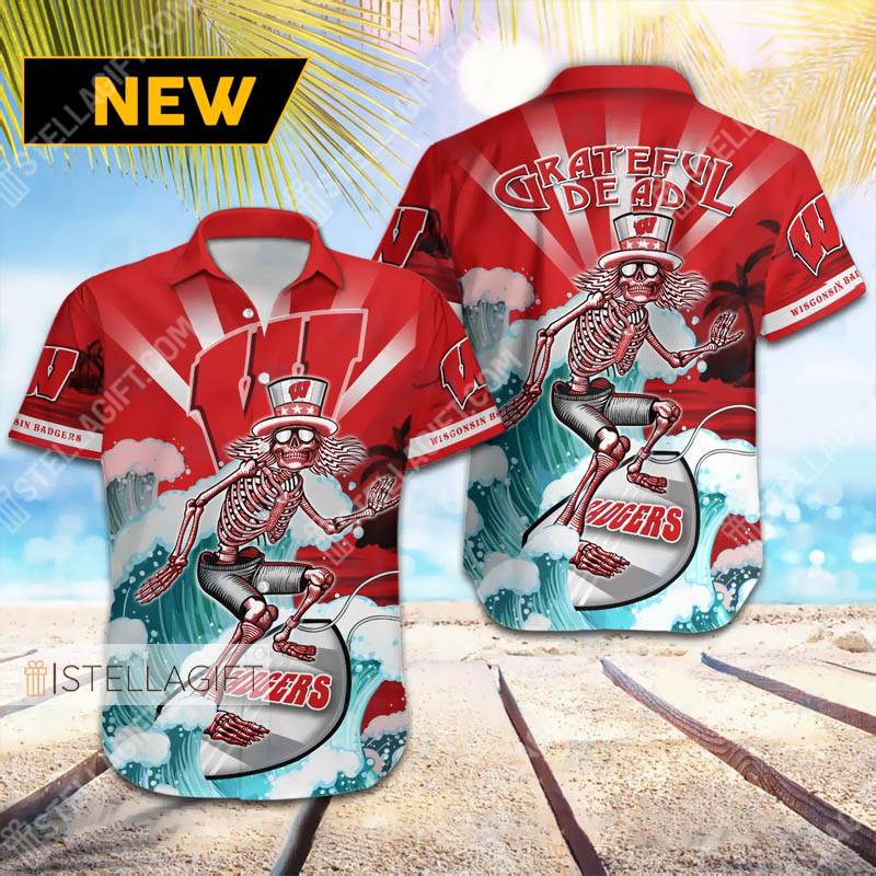 Limited Edition Grateful Dead Hawaiian Shirt for Wisconsin Badgers