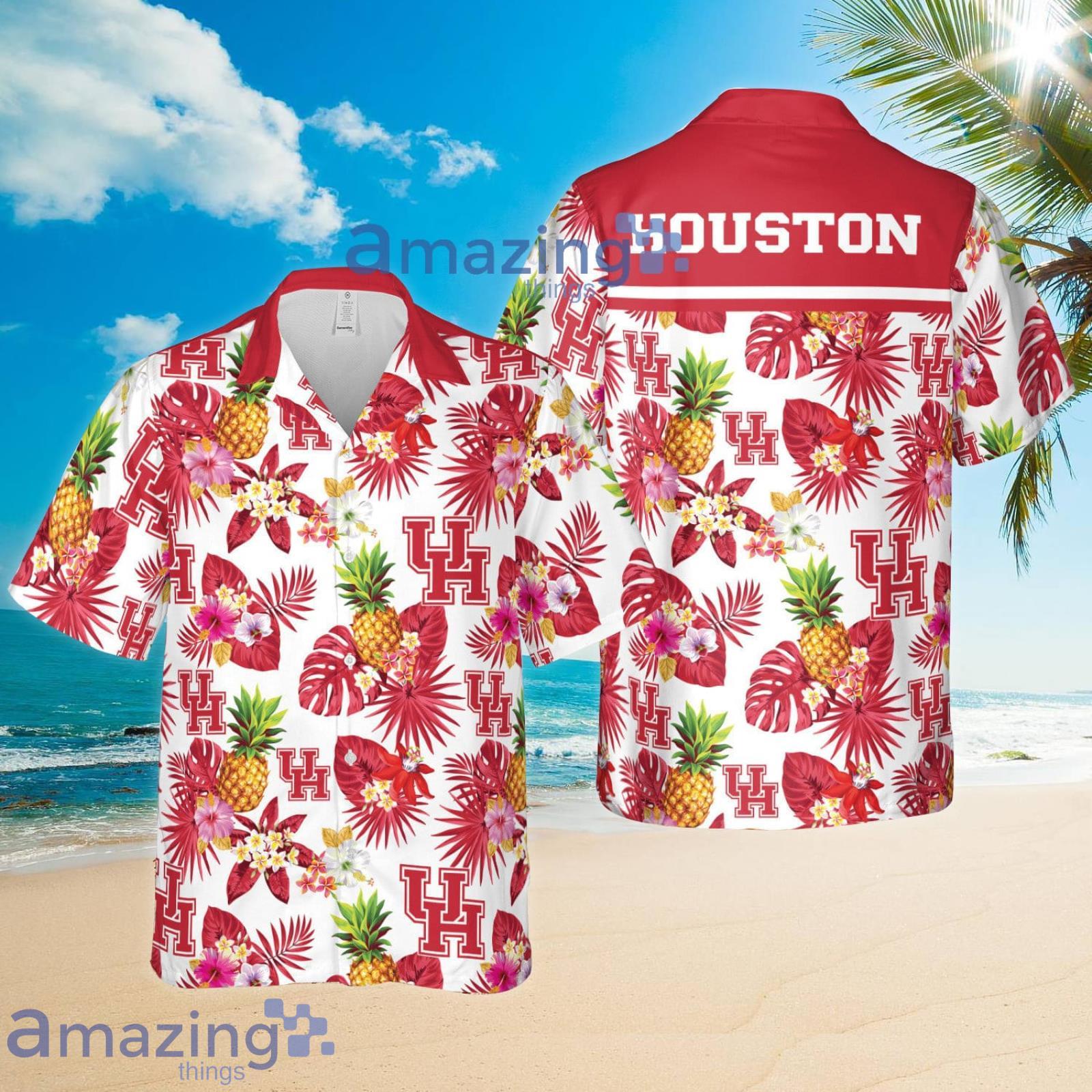Limited Edition NCAA Houston Cougars Pineapple Tropical Flower Hawaiian Shirt for Men