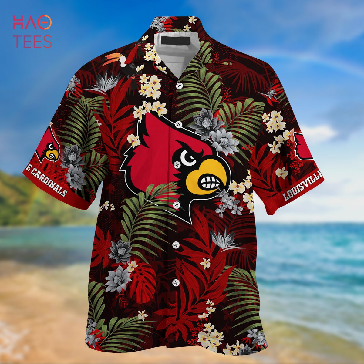 Limited Edition Summer Hawaiian Shirt and Shorts with Tropical Patterns for Louisville Cardinals Fans