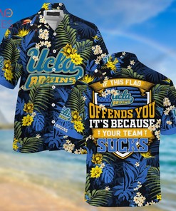Limited Edition UCLA Bruins Summer Hawaiian Shirt and Shorts with Tropical Patterns