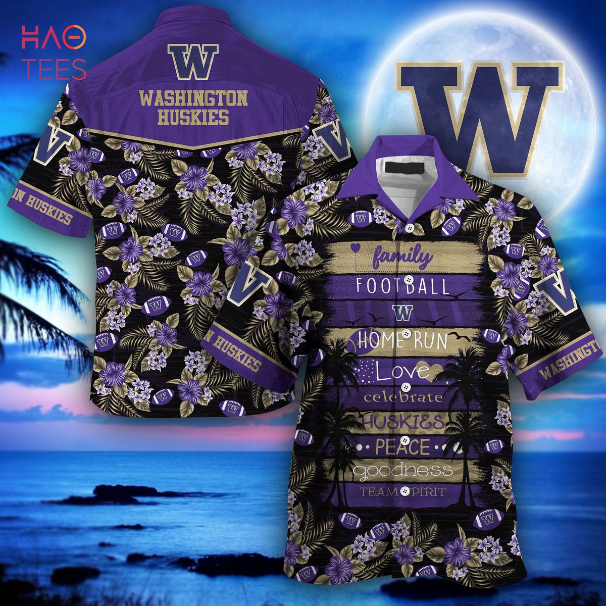 Limited Edition: Washington Huskies Hawaiian Shirt, Perfect Gift for Summer
