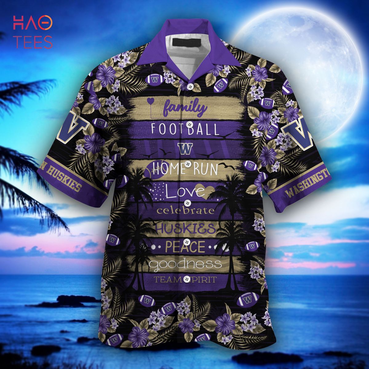 Limited Edition: Washington Huskies Hawaiian Shirt, Perfect Gift for Summer