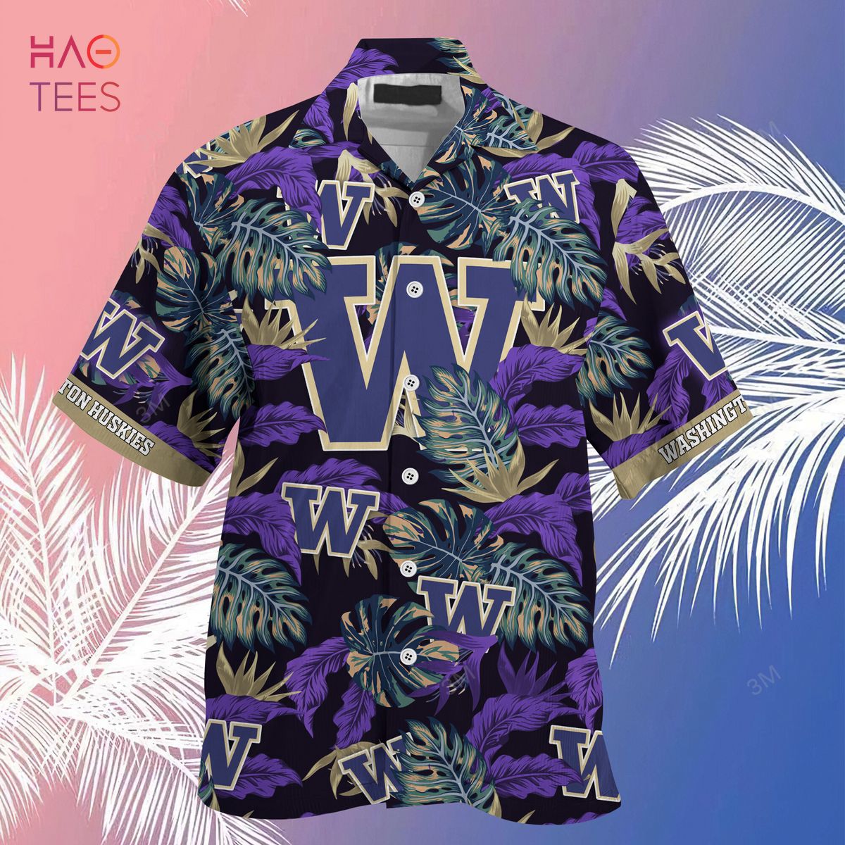 Limited Edition Washington Huskies Summer Hawaiian Shirt and Shorts - Stress Blessed Obsessed Design