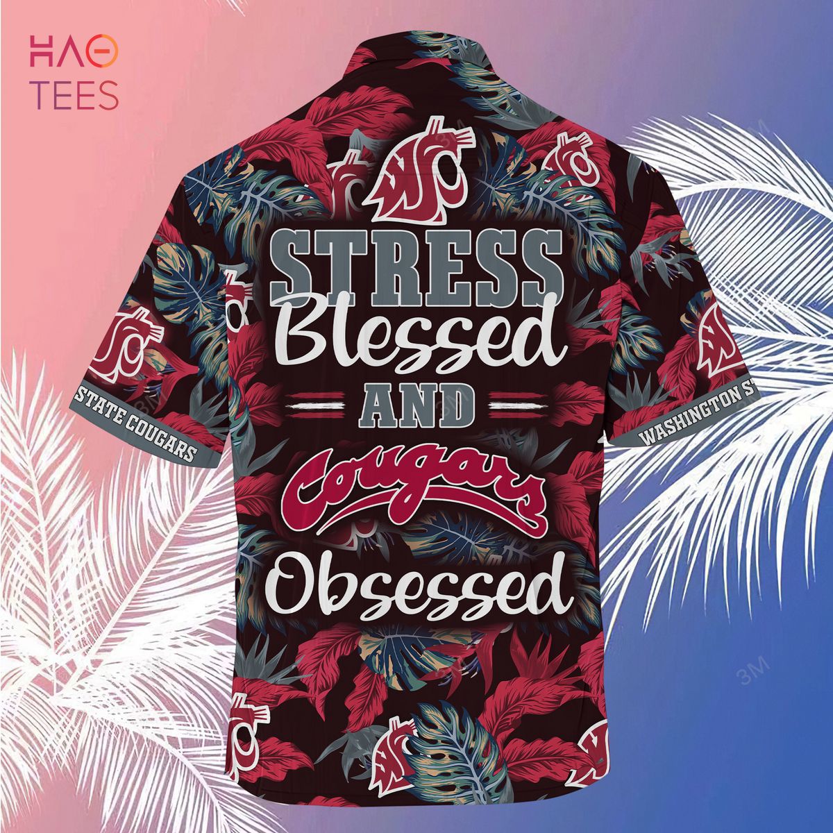 Limited Edition Washington State Cougars Summer Hawaiian Shirt and Shorts - Stress Blessed Obsessed Design