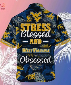 Limited Edition West Virginia Mountaineers Summer Hawaiian Shirt and Shorts - Stress Blessed Obsessed Design