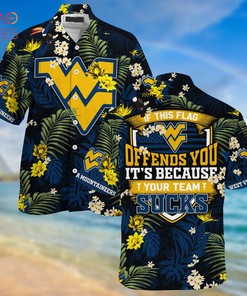 Limited Edition West Virginia Mountaineers Summer Hawaiian Shirt and Shorts with Tropical Patterns