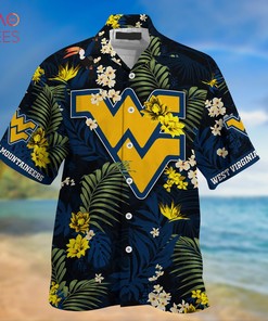 Limited Edition West Virginia Mountaineers Summer Hawaiian Shirt and Shorts with Tropical Patterns