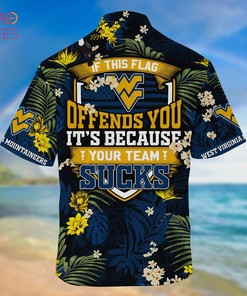 Limited Edition West Virginia Mountaineers Summer Hawaiian Shirt and Shorts with Tropical Patterns