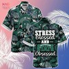 Limited Summer Hawaiian Shirt and Shorts for Fans - Stress Blessed Obsessed Michigan State Spartans