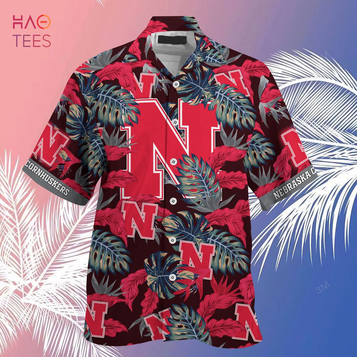 Limited Summer Hawaiian Shirt and Shorts for Fans - Stress Blessed Obsessed Nebraska Cornhuskers