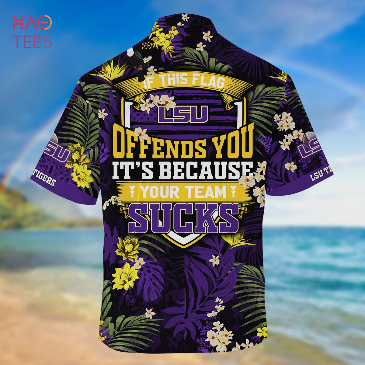 Limited Summer Hawaiian Shirt and Shorts with Tropical Patterns for LSU TIGERS Fans