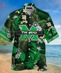 Limited Summer Hawaiian Shirt and Shorts with Tropical Patterns for Marshall Thundering Herd Fans