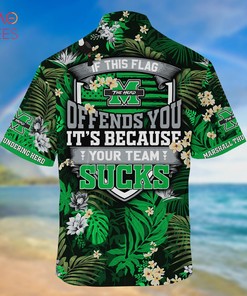 Limited Summer Hawaiian Shirt and Shorts with Tropical Patterns for Marshall Thundering Herd Fans