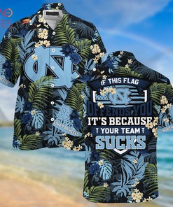 Limited Summer Hawaiian Shirt and Shorts with Tropical Patterns for North Carolina Tar Heels Fans