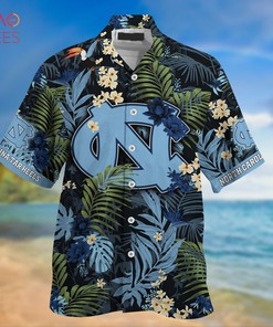 Limited Summer Hawaiian Shirt and Shorts with Tropical Patterns for North Carolina Tar Heels Fans