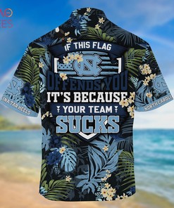 Limited Summer Hawaiian Shirt and Shorts with Tropical Patterns for North Carolina Tar Heels Fans
