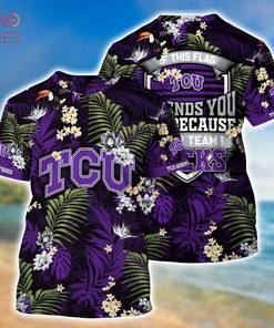 Limited Summer Hawaiian Shirt and Shorts with Tropical Patterns for TCU Horned Frogs Fans