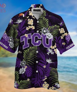 Limited Summer Hawaiian Shirt and Shorts with Tropical Patterns for TCU Horned Frogs Fans