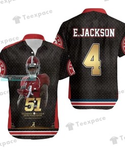 Look Handsome in Alabama Crimson Tide Eddie Jackson 51 Wins Hawaiian Shirt