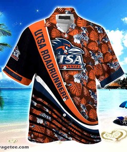 Look Your Best this Summer with Utsa Roadrunners Beach Hawaiian Shirt with Tropical Flower Pattern