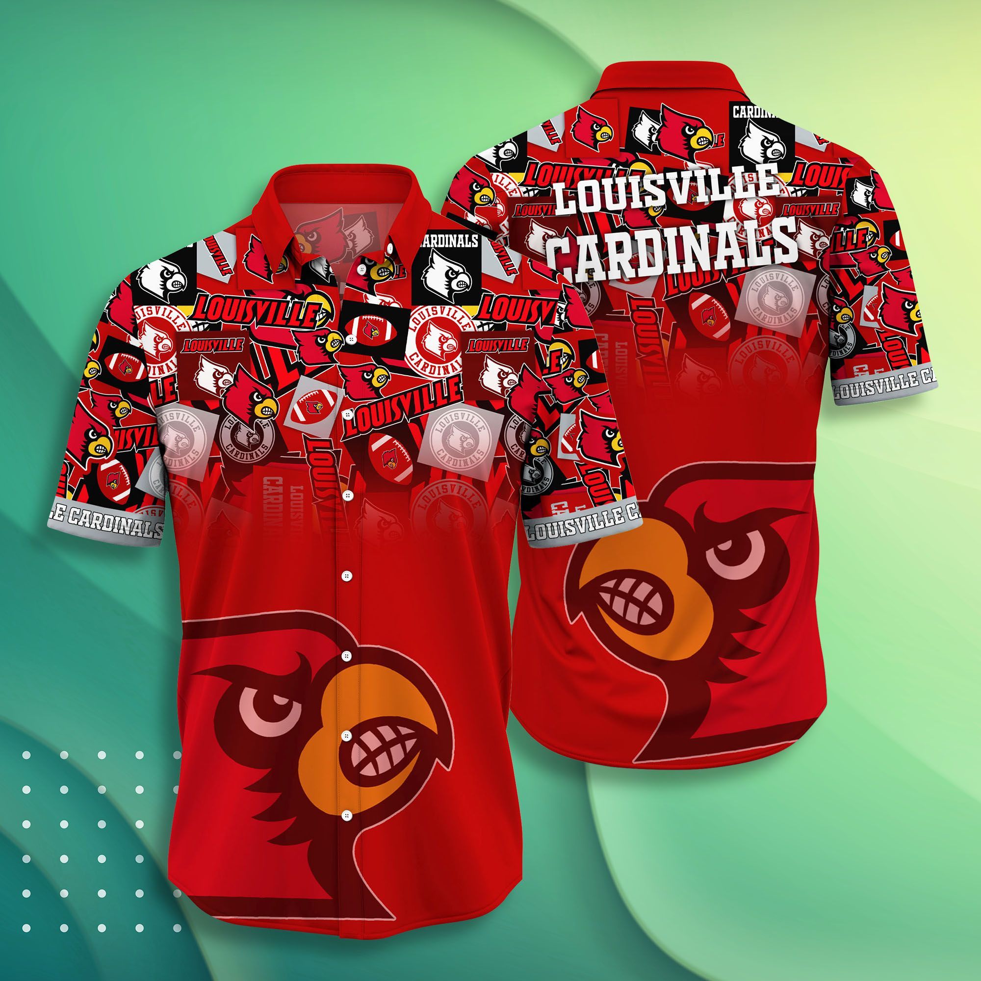 Louisville Cardinals Hawaiian Aloha Shirts for Men, Women and Kids