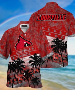 Louisville Cardinals NCAA Palm Tree Pattern Hawaii Shirt For Sports Fans