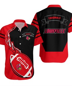 Louisville Cardinals Red and Black Hawaiian Shirt - Perfect for Game Day