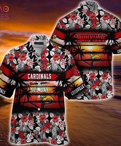 Louisville Cardinals Summer Hawaiian Shirt - Sporty and Floral Pattern Shirt for Cardinals Sports Enthusiasts
