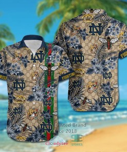 Luxury NCAA Notre Dame Fighting Irish Gucci Hawaiian Shirt, ShortLIMITED EDITION for Fashionable Fans