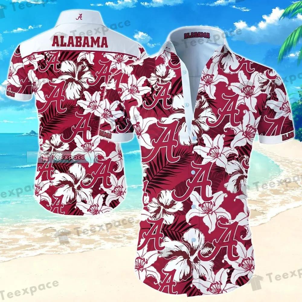 Make a Statement with Alabama Crimson Tide Summer Floral Pattern Hawaiian Shirt