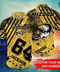 Make a Statement with Personalized NCAA Missouri Tigers Custom Name Number Hawaiian Shirt