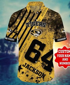 Make a Statement with Personalized NCAA Missouri Tigers Custom Name Number Hawaiian Shirt