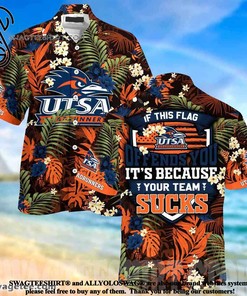 Make a Statement with Utsa Roadrunners This Flag Offends You Summer Beach Hawaiian Shirt 