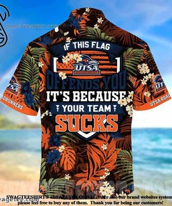 Make a Statement with Utsa Roadrunners This Flag Offends You Summer Beach Hawaiian Shirt
