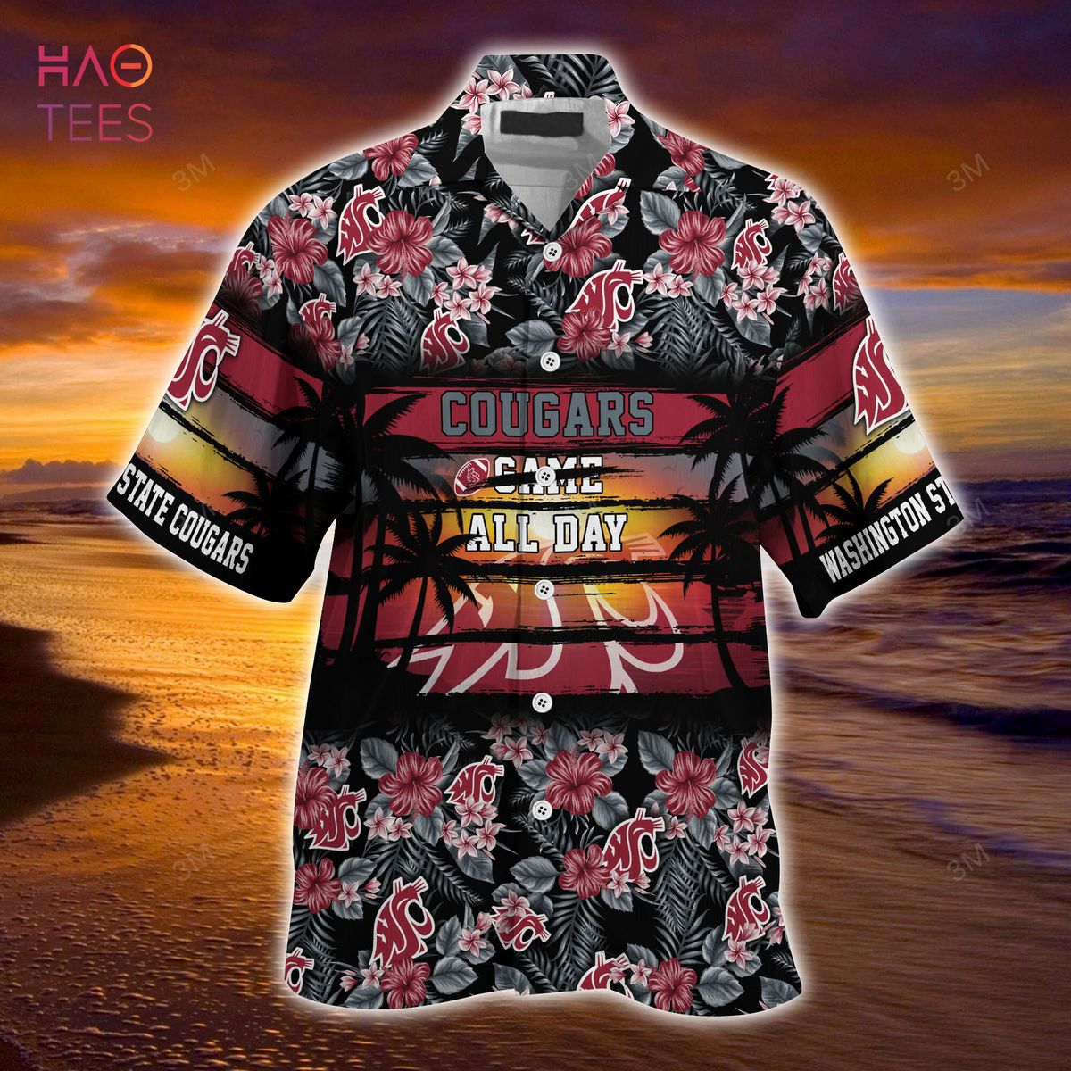 Make a Statement with Washington State Cougars Floral Summer Hawaiian Shirt for Sports Enthusiasts