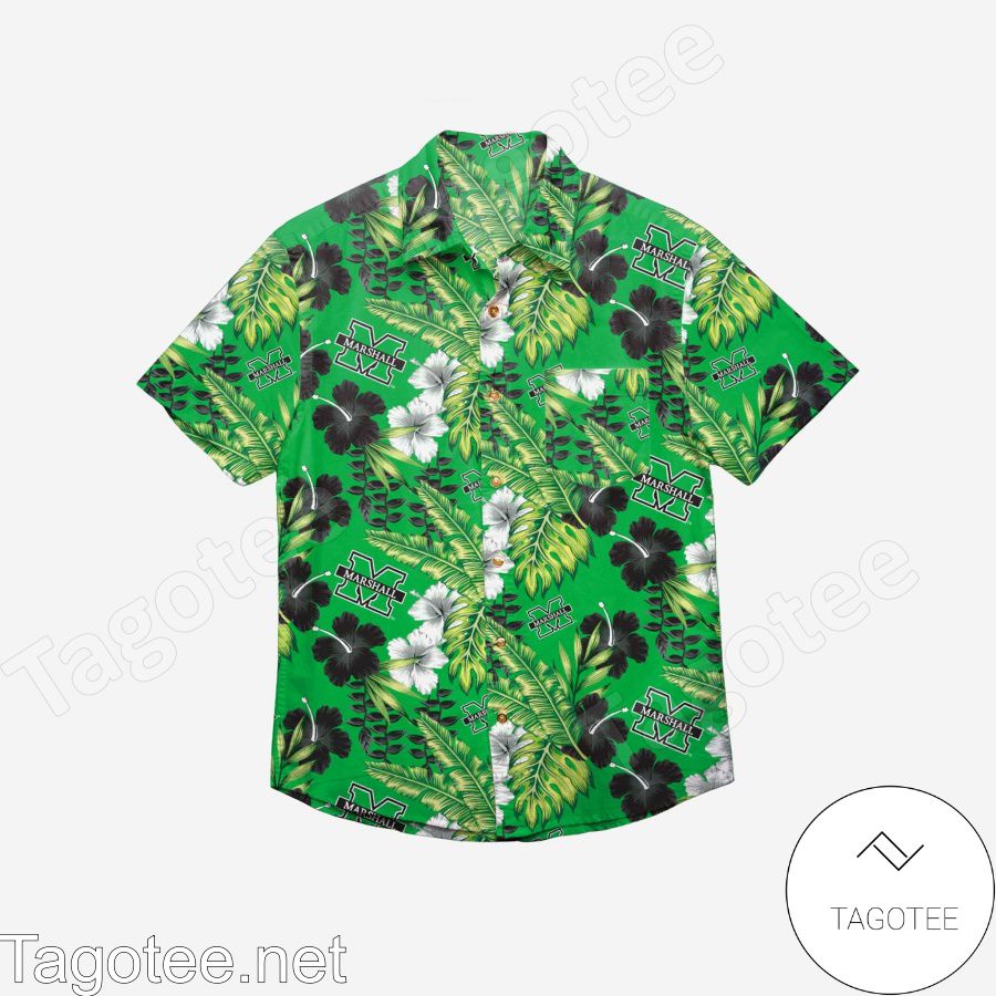 Marshall Thundering Herd Mens Shirt and Swim Trunk Combo for Fans