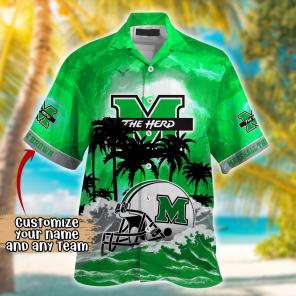Marshall Thundering Herd NCAA Best Hawaiian Shirt Ever- Customize Any Team Any League