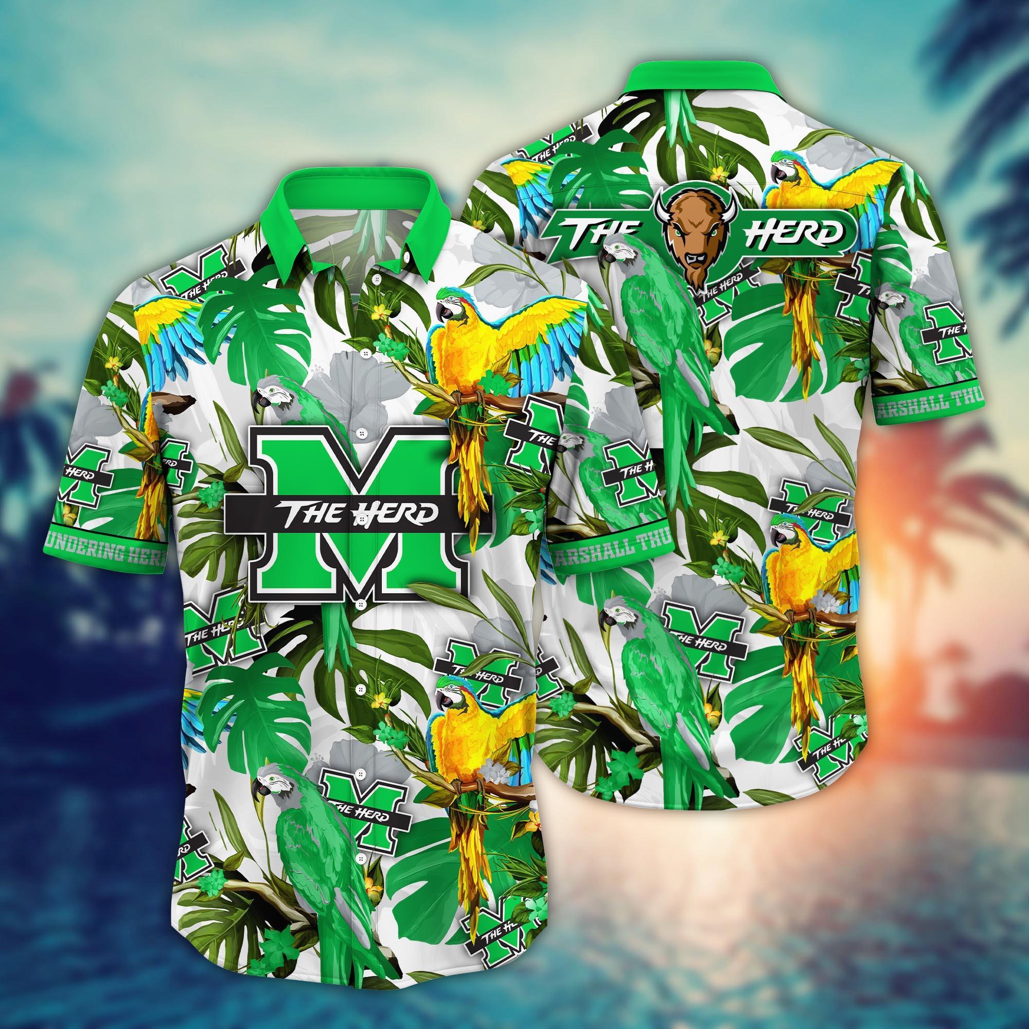 Marshall Thundering Herd NCAA Flower Hawaii Shirt For Fans Ver 1
