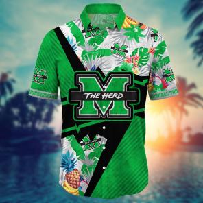 Marshall Thundering Herd NCAA Flower Hawaii Shirt For Fans Ver 12