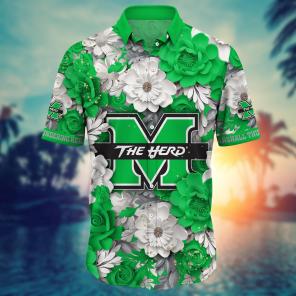 Marshall Thundering Herd NCAA Flower Hawaii Shirt For Fans Ver 13
