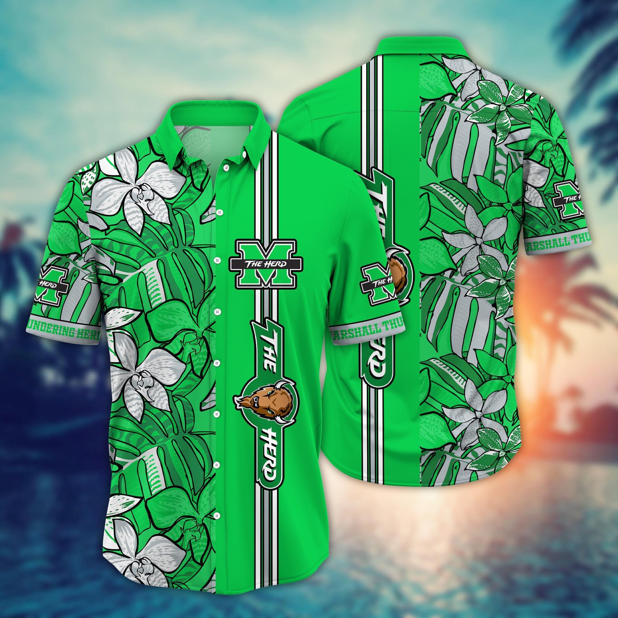 Marshall Thundering Herd NCAA Flower Hawaii Shirt For Fans Ver 14