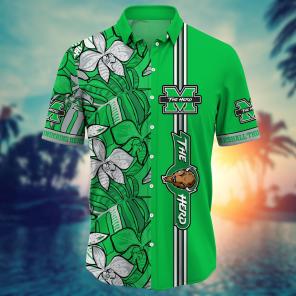 Marshall Thundering Herd NCAA Flower Hawaii Shirt For Fans Ver 14