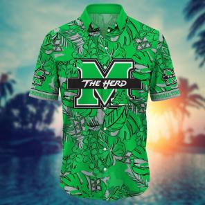 Marshall Thundering Herd NCAA Flower Hawaii Shirt For Fans Ver 15