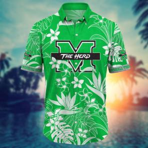 Marshall Thundering Herd NCAA Flower Hawaii Shirt For Fans Ver 16