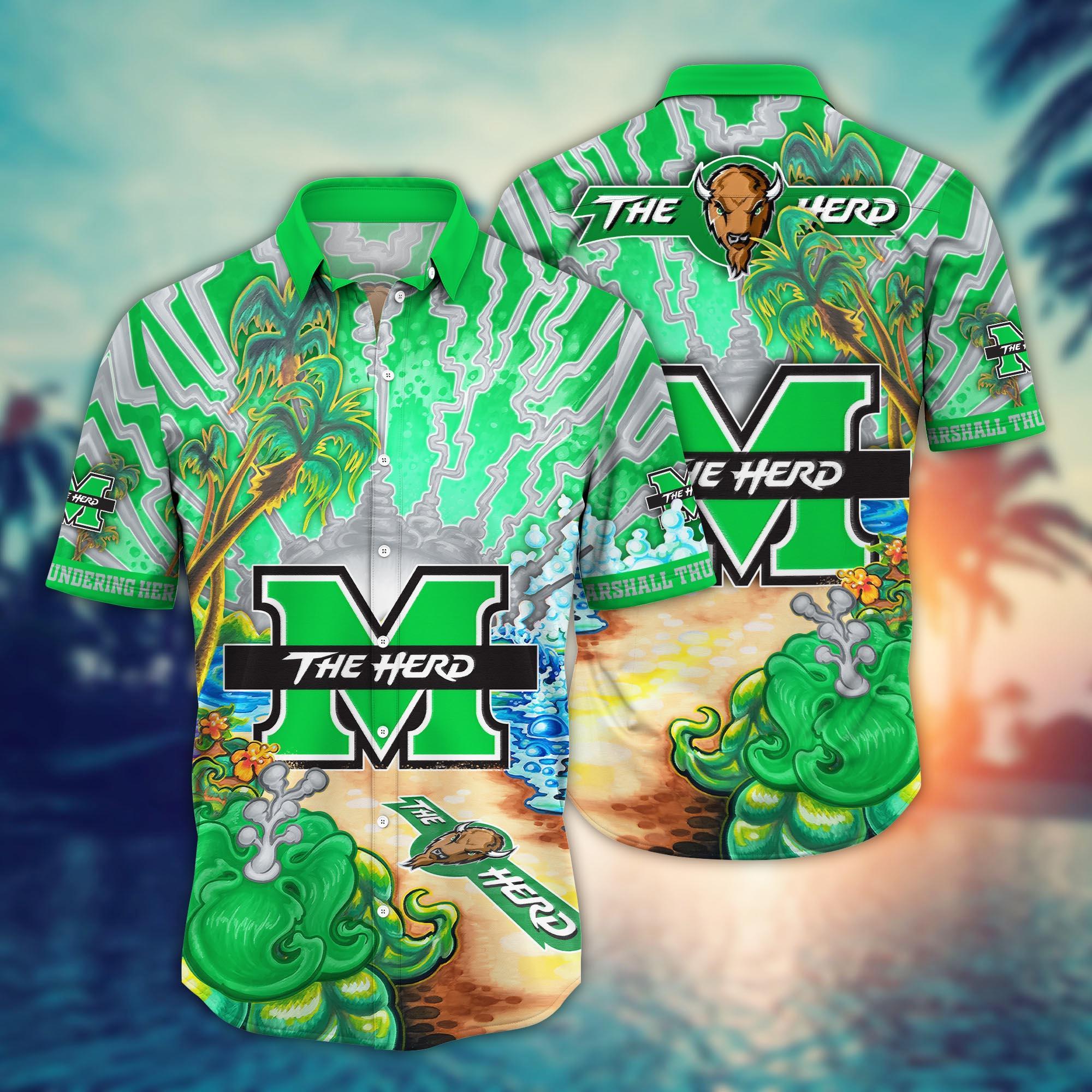 Marshall Thundering Herd NCAA Flower Hawaii Shirt For Fans Ver 20