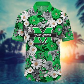 Marshall Thundering Herd NCAA Flower Hawaii Shirt For Fans Ver 22