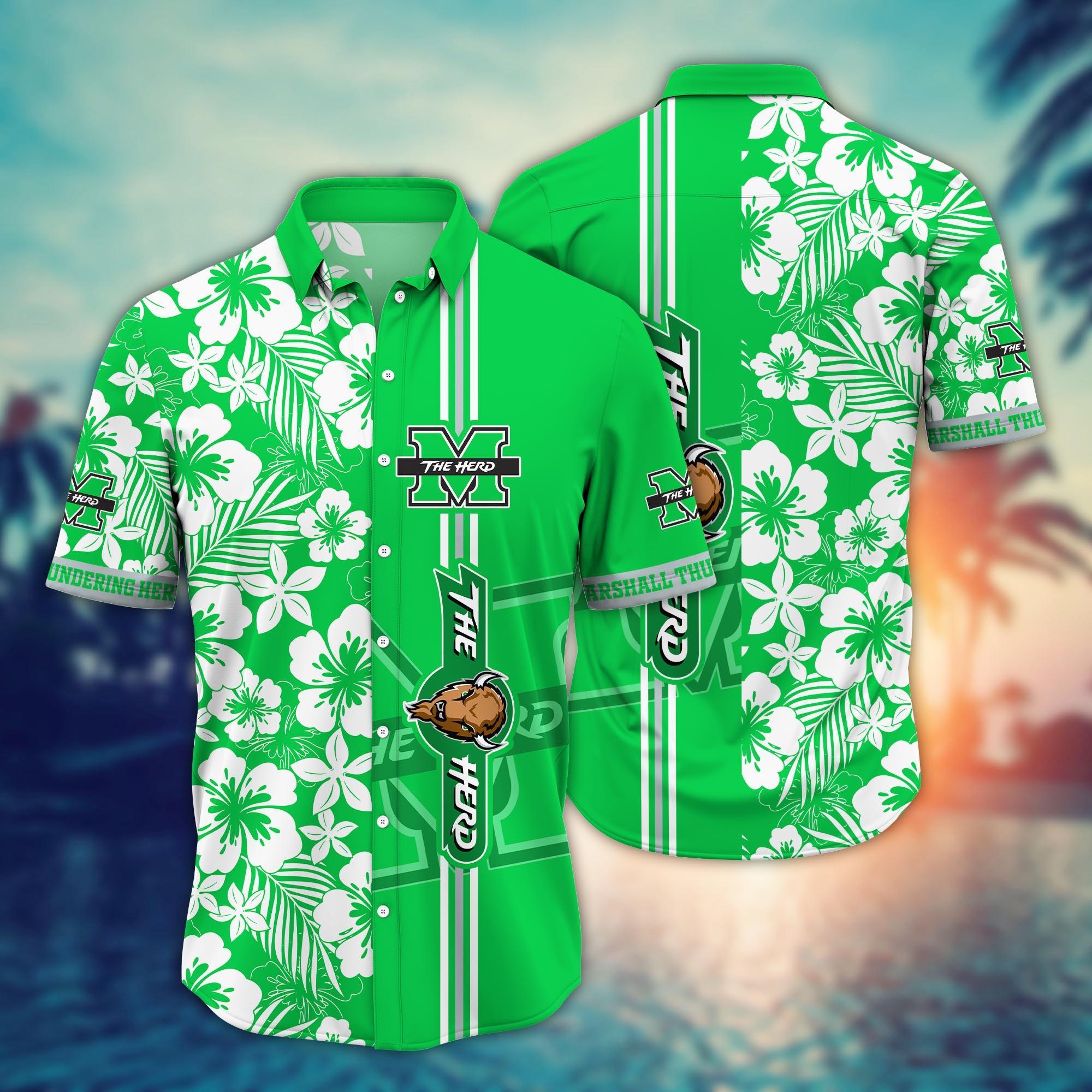 Marshall Thundering Herd NCAA Flower Hawaii Shirt For Fans Ver 26