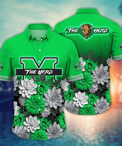 Marshall Thundering Herd NCAA Flower Hawaii Shirt For Fans Ver 27
