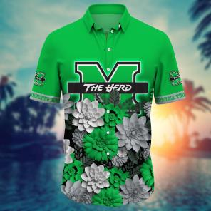 Marshall Thundering Herd NCAA Flower Hawaii Shirt For Fans Ver 27